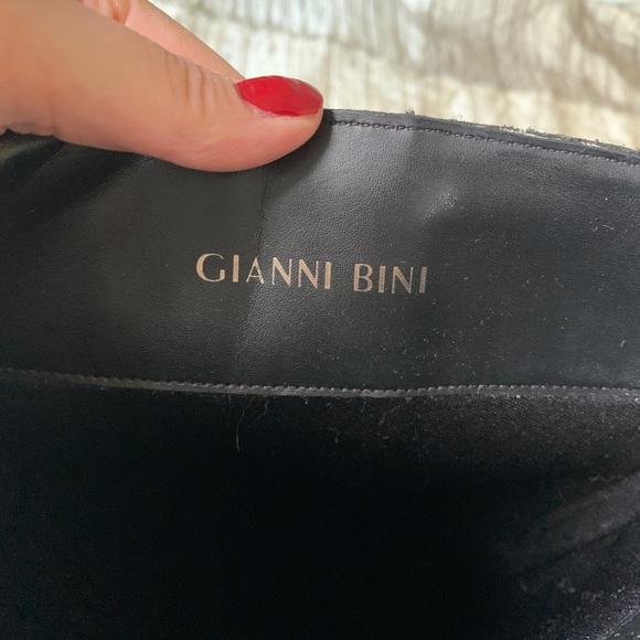 Gianni Bini Kellbie Snakeskin Leather Tall Boots High Heel Knee Boots Like New - Picture 6 of 14